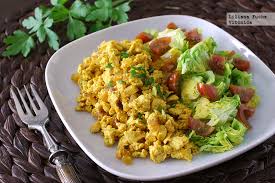 Tofu revuelto estilo vegano